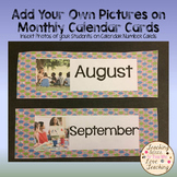 Add Your Own Pictures:  Dotted Month Calendar Headings