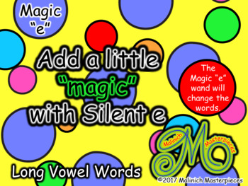 Preview of Add a Little Magic – Long Vowel Silent e Words - PowerPoint and Printable