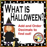 Add and Order Decimals Puzzle Halloween Math Decimals Activity