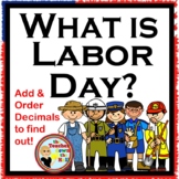 Add and Order Decimals Puzzle Labor Day Decimal Activity