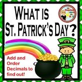Add and Order Decimals Puzzle St. Patrick's Day Math Activ