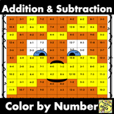Add and Sub Color by Number / Mustache Man Distance Learning