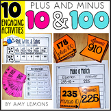 Add and Subtract 10 and 100 Printables, Activities, and Ma