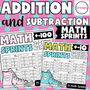 Preview of Mental Math Sprints | 10, 100 More and 10, 100 Less within 1000