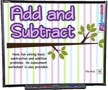 Preview of Kindergarten Addition Subtraction SMART BOARD Game