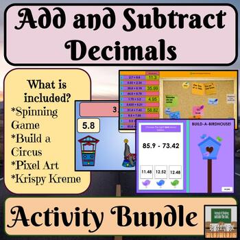 Preview of Add and Subtract Decimals Adding and Subtracting Decimals Game