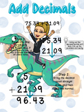 Add and Subtract Decimals Anchor chart and Unit Lessons