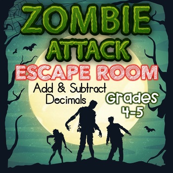 Preview of Add and Subtract Decimals Digital Escape Room Grades 4 & 5