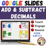 Add and Subtract Decimals GOOGLE Slides - Digital Decimals