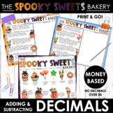 Add and Subtract Decimals | Halloween Decimal Practice | S