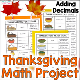 Plan a Thanksgiving Meal Feast Math Activity - Add & Subtr
