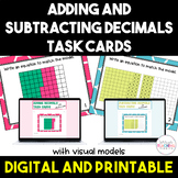Adding and Subtracting Decimals with Visual Models Task Ca