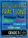 Adding and Subtracting Fractions - Lesson Plans, Task Card