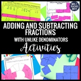 Add and Subtract Fractions Cut and Paste Activity 5.NF.1