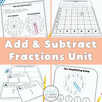 Preview of Add and Subtract Fractions Lesson Plans {Digital & PDF Included}