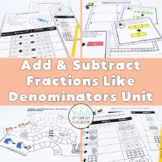 Add and Subtract Fractions Like Denominators Lessons (Math