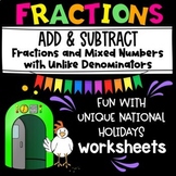 Add and Subtract Fractions & Mixed Numbers with Unlike Den
