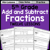 Add and Subtract Fractions Unit for 5th Grade | Lessons, P