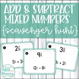 Add and Subtract Fractions and Mixed Numbers Scavenger Hunt