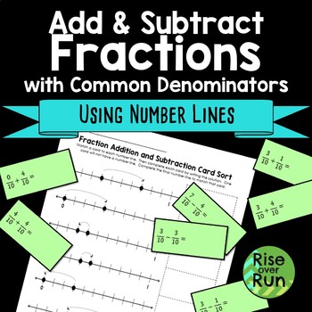 Preview of Adding and Subtracting Fractions with Like Denominators on a Number Line
