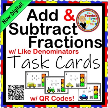 Preview of Add and Subtract Fractions w/ LIKE Denominators NOW Digital!