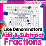 Add and Subtract Fractions with Like Denominators Game | 4