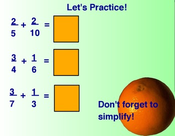 Preview of Add and Subtract Fractions with Unlike Denominators