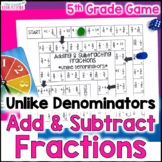 Add and Subtract Fractions with Unlike Denominators Board Game