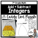 Add and Subtract Integers - 7th Grade Math Halloween Puzzle
