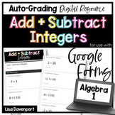 Add and Subtract Integers Google Forms Homework