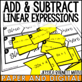 Add and Subtract Linear Expressions Activity Hands On Matching