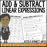 Add and Subtract Linear Expressions Worksheet Mistory Lib