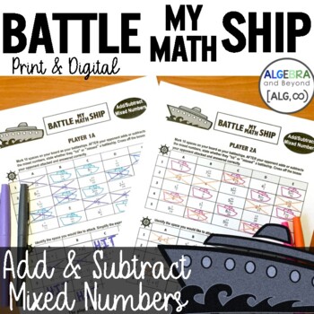 Preview of Adding and Subtracting Mixed Numbers with Unlike Denominators Activity | Game