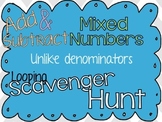 Add and Subtract Mixed Numbers Scavenger Hunt