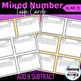 Add and Subtract Mixed Numbers Task Cards | Like Denominators