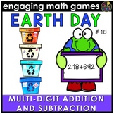 Earth Day Math Game - Add and Subtract Multi-Digit Numbers