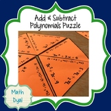 Add and Subtract Polynomials Puzzle