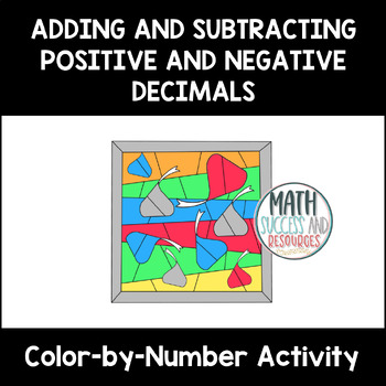 Preview of Adding and Subtracting Positive and Negative Decimals Color by Number Activity