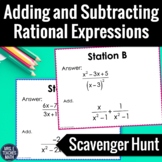 Add and Subtract Rational Expressions Scavenger Hunt