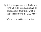 Add and Subtract Rational Number Scenarios