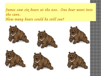 Preview of Add and Subtract Story Problems+ Math Humor (15 slides)