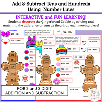 Preview of Add and Subtract Tens and Hundreds Using a Number Line