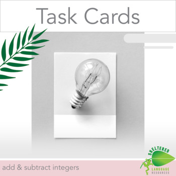 Preview of Add and subtract integers task cards