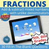 Add and subtract mixed numbers with unlike denominators BO