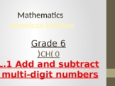 Add and subtract multidigit numbers