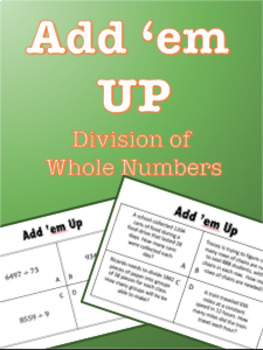 Preview of Division of Whole Numbers -- Add 'em Up