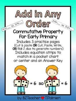 Preview of Add In Any Order - Practice of Commutative Property  - Early Elementary