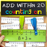 Add on a numberline within 10 and 20