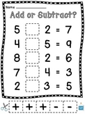 Addition and Subtraction Worksheets Cut Sort Pastes for Ch