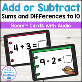 Add or Subtract to 10 Mixed Practice Boom™ Cards - Digital
